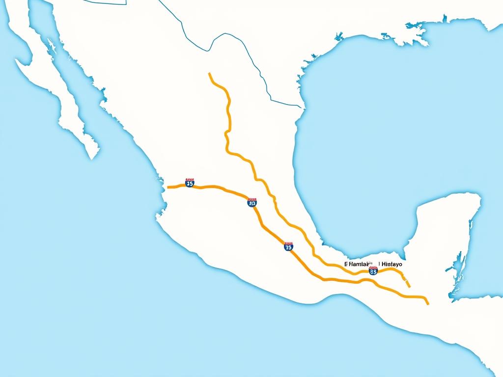 Mapa de México destacando las principales autopistas de la red CAPUFE.
